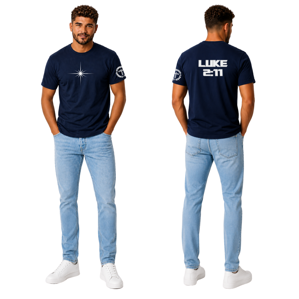 Jesus Frees | G20 Ultra Cotton Men's T-Shirt | Font 153 Star of Bethlehem