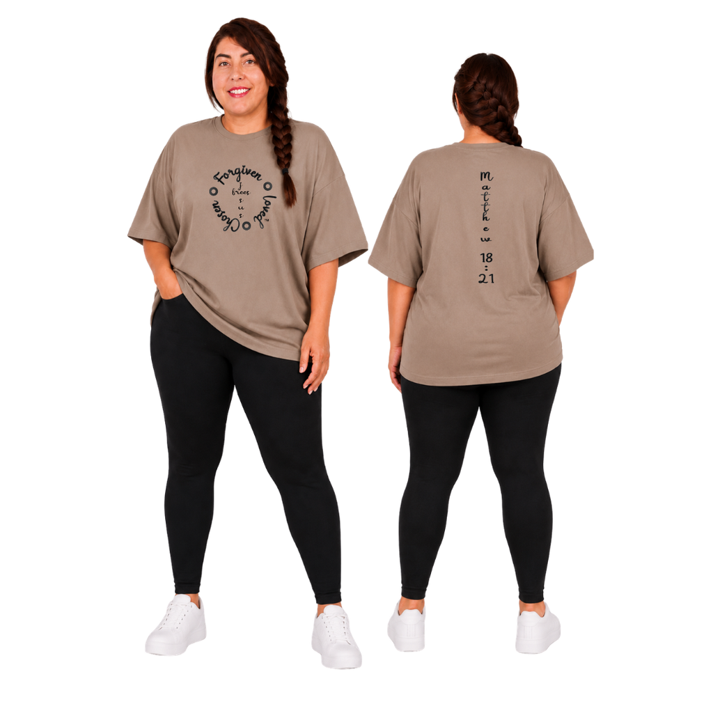 Jesus Frees - SICU Oversized Short Sleeve Women's Shirt - Font 223 Black