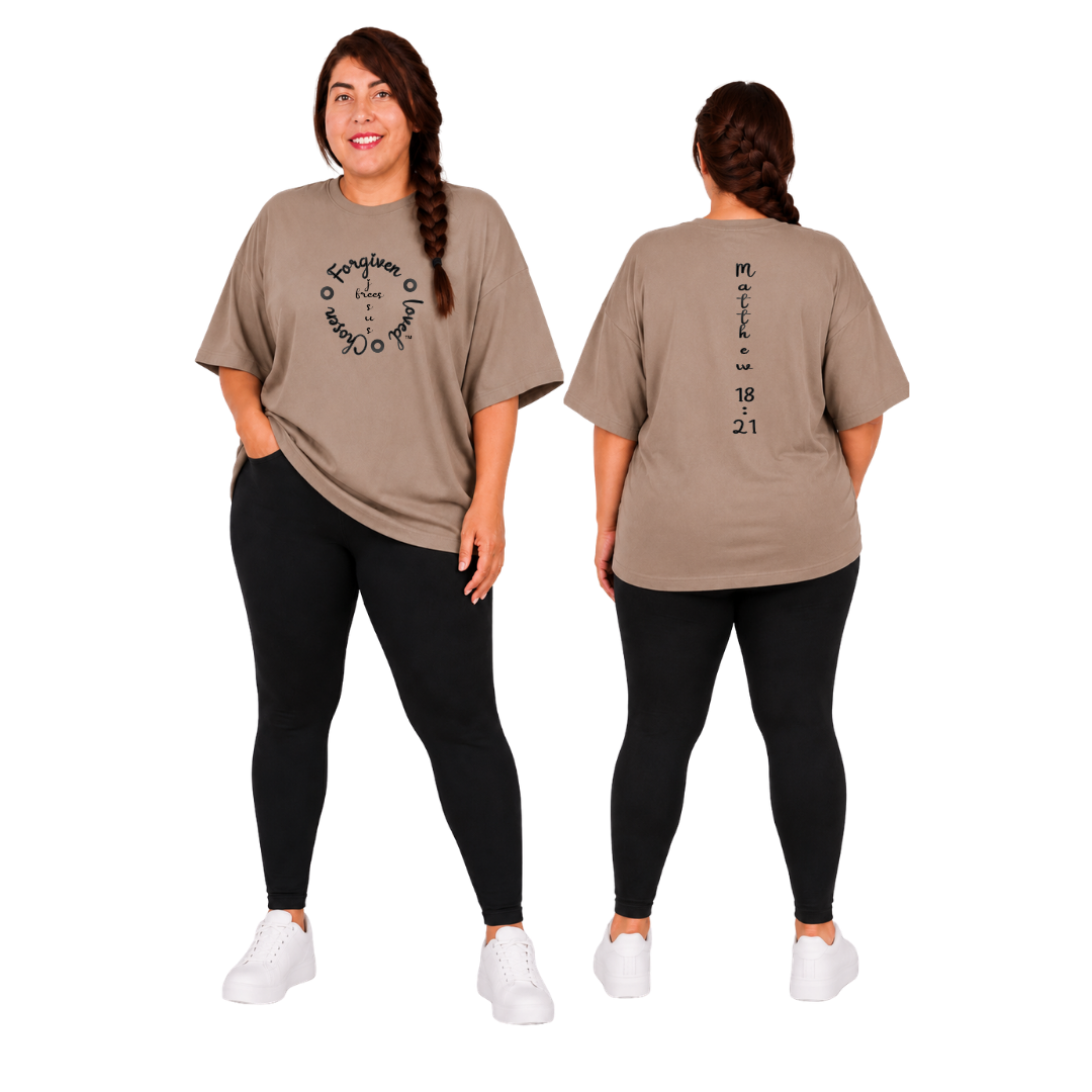 Jesus Frees - SICU Oversized Short Sleeve Women's Shirt - Font 223 Black
