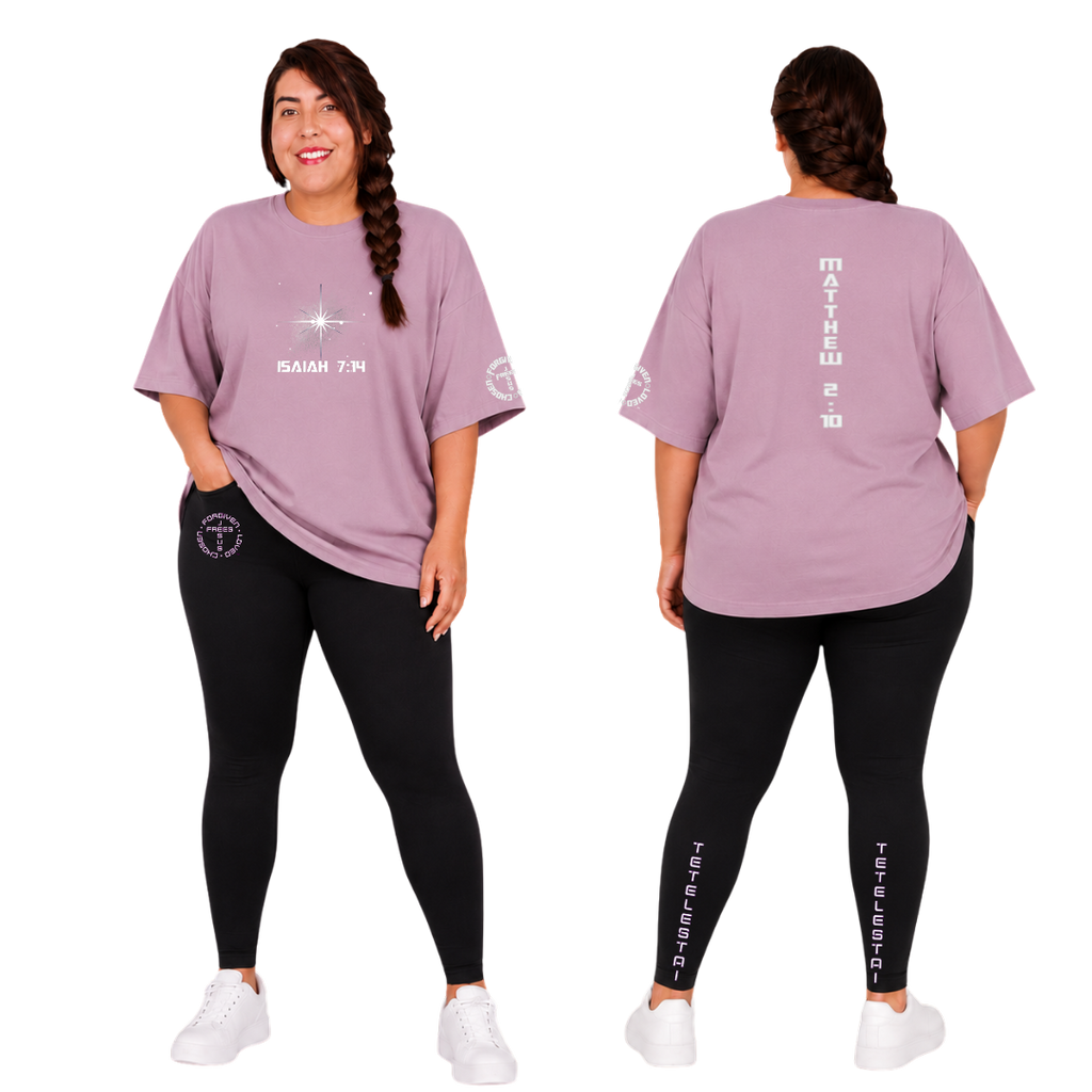 Jesus Frees - SICU Oversized Short Sleeve Women's Shirt - Font 153 Star of Bethlehem