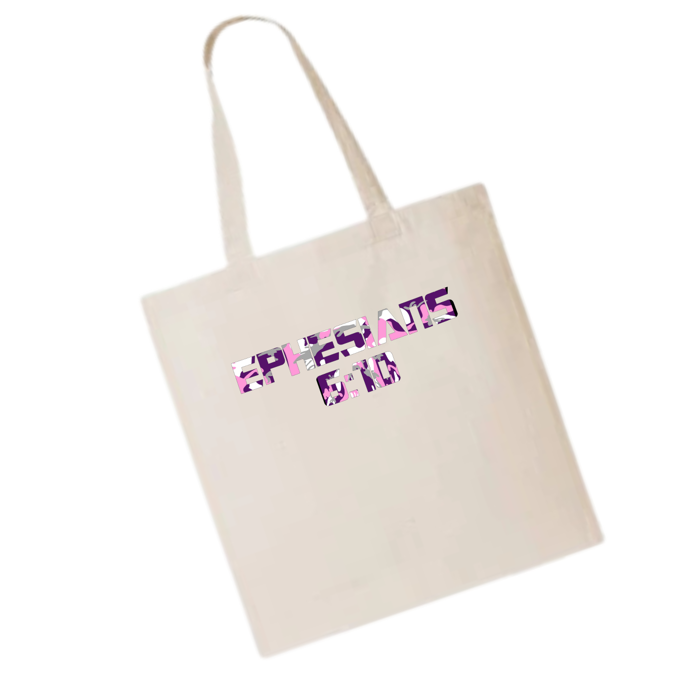 Jesus Frees - "Tote the Truth" - Font 153 Camo Pink-Purple