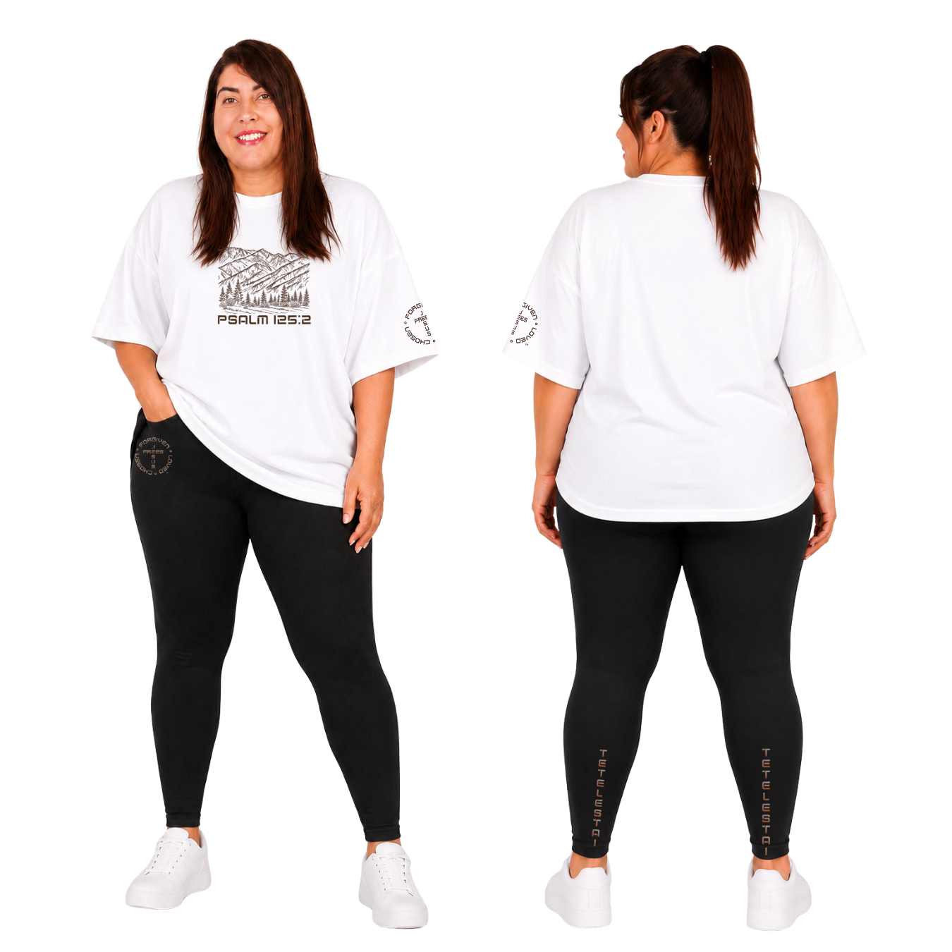 Jesus Frees - SICU Oversized Short Sleeve Women's Shirt - Font 49 Brown Montana