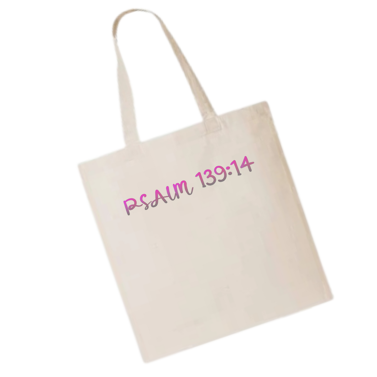 Jesus Frees™ Apparel | "Tote the Truth" | "i" Heart Dotted Scripture Design | Font 223 Pink-Gray