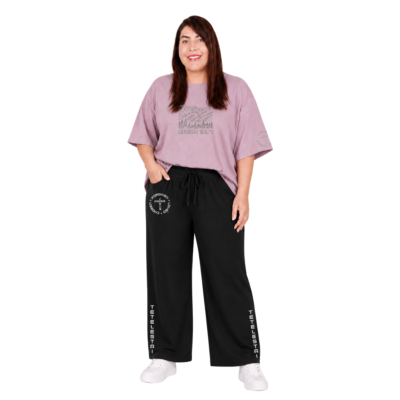 Jesus Frees - SICU Oversized Short Sleeve Women's Shirt - Font 49 Super Sparkle Montana