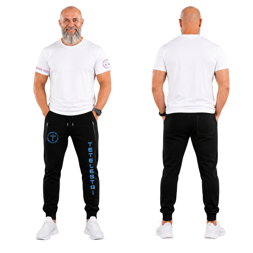 Jesus Frees - G64 Soft Style White Cotton T-Shirt - Font 106 Blue Red