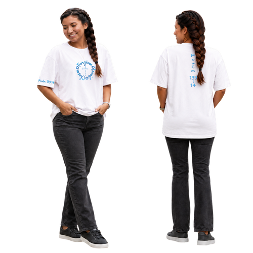 Jesus Frees - SICU Oversized Short Sleeve Women's Shirt - Font 223 Light Blue