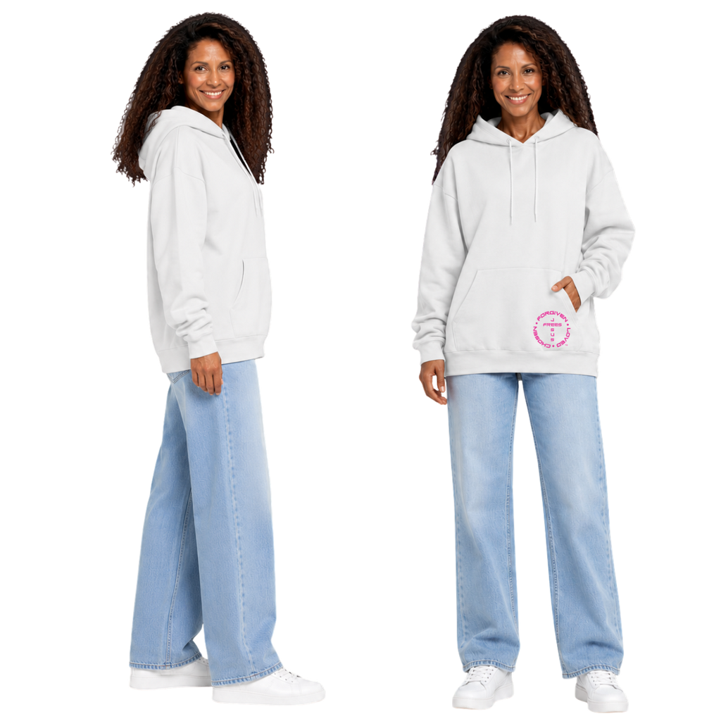 Jesus Frees™ Apparel | Women’s Scripture Hoodie | Font 143