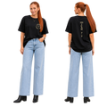 Jesus Frees - SICU Oversized Short Sleeve Women's Shirt - Font 153 Gold
