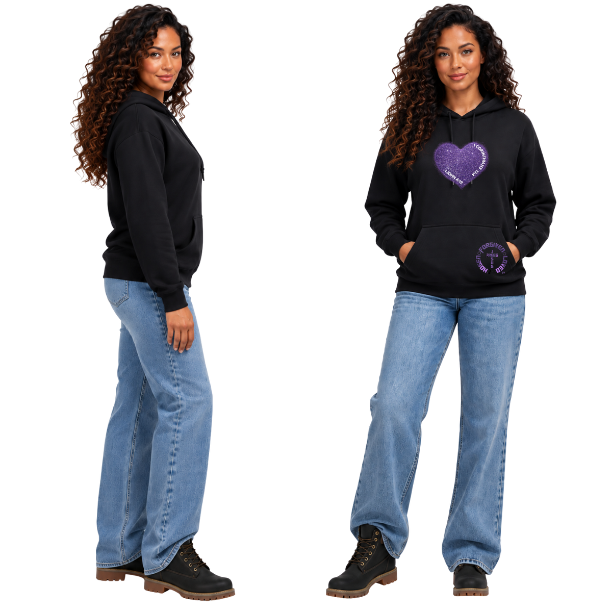 Jesus Frees™ Apparel | Women’s Scripture Hoodie | Hearts