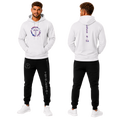 Jesus Frees™ Apparel | Men’s White Scripture Hoodie | Burgundy Navy Font 153 Camo | 50/50