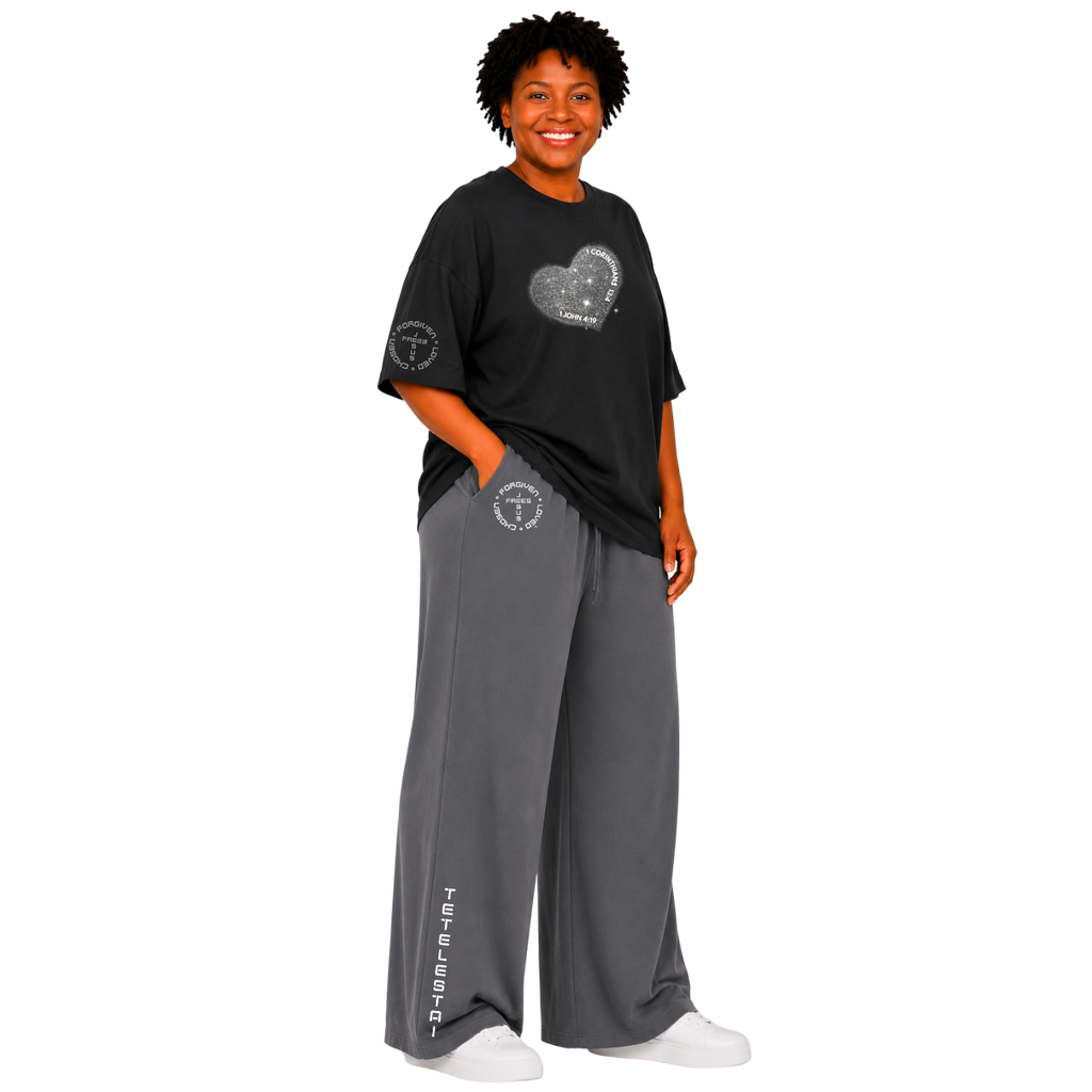 Jesus Frees - SICU Oversized Short Sleeve Women's Shirt - Hearts