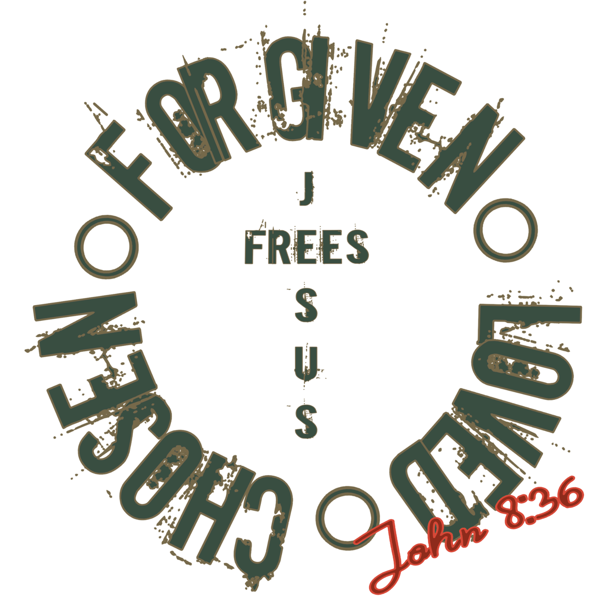 Jesus Frees™ Apparel | Women's 100% Cotton Scripture T-Shirt | G64