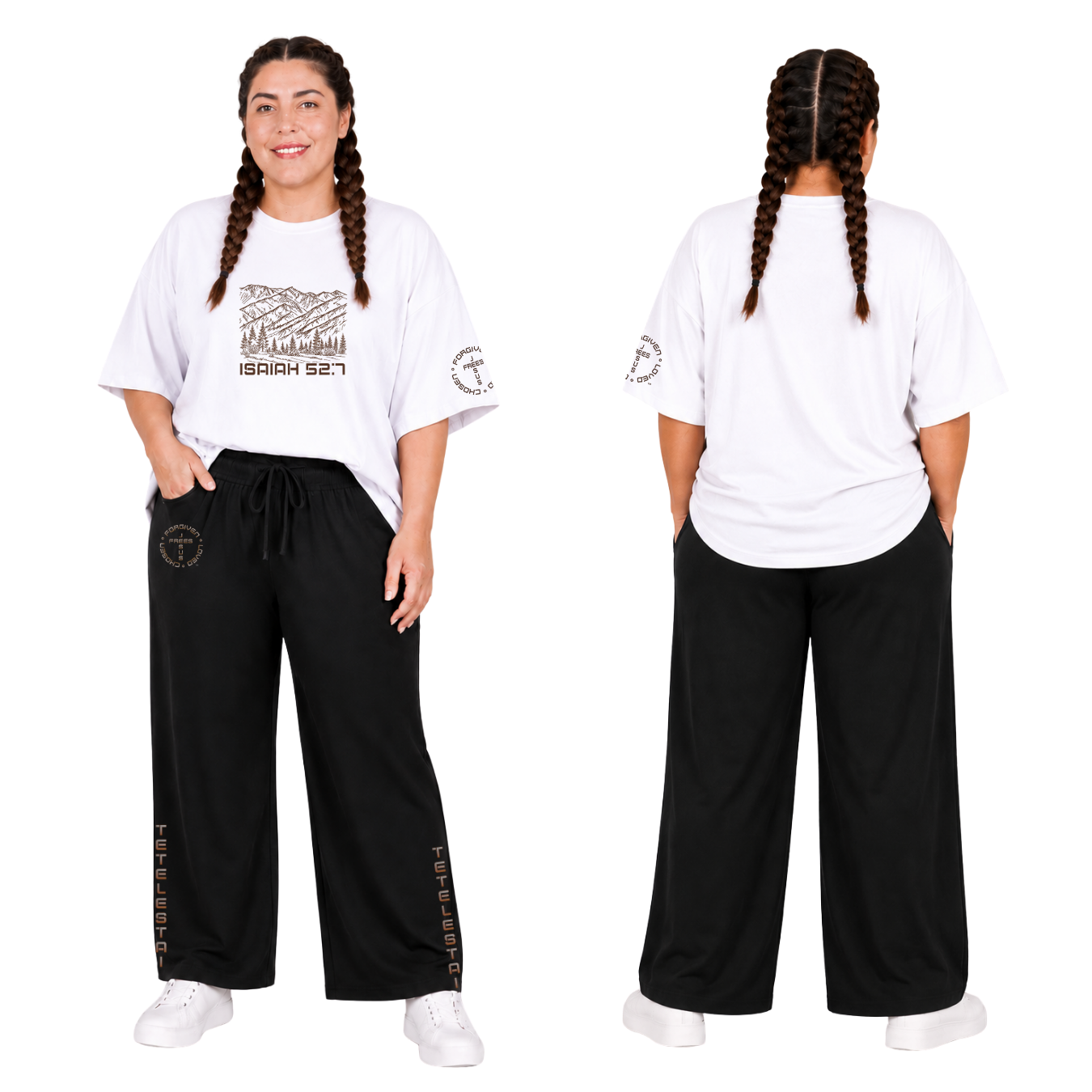 Jesus Frees - SICU Oversized Short Sleeve Women's Shirt - Font 49 Brown Montana