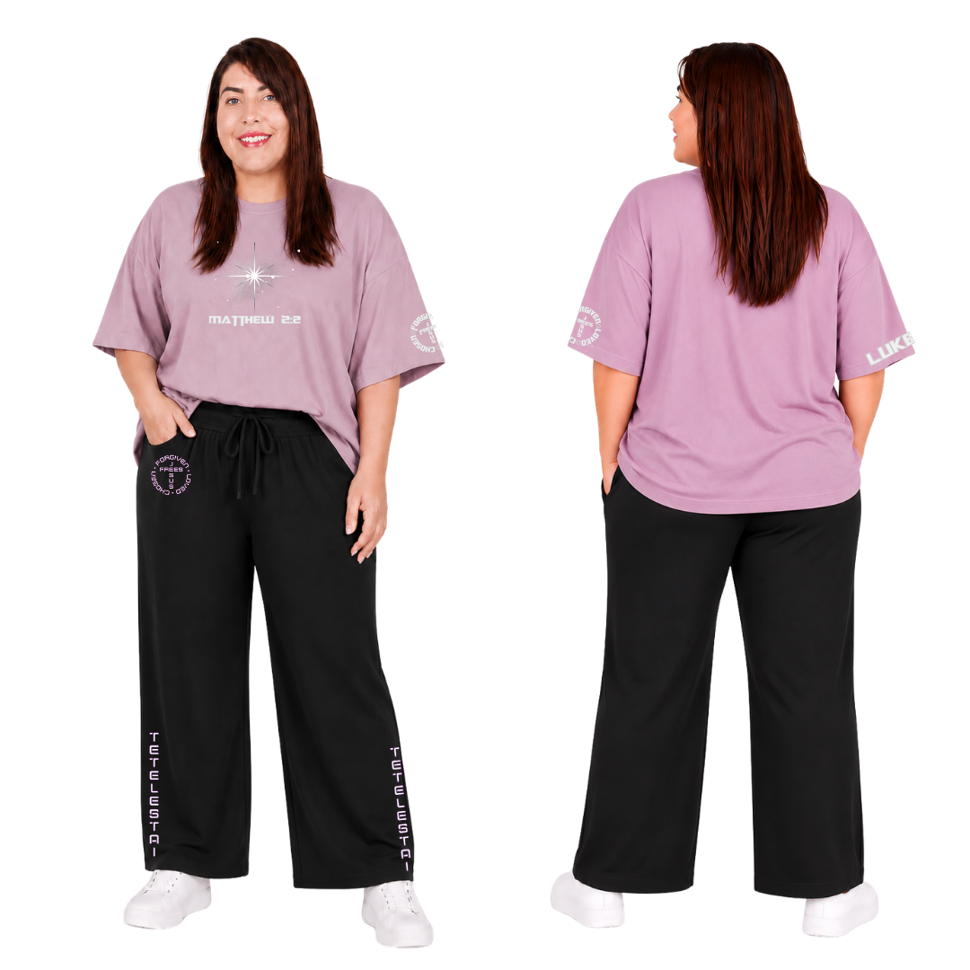 Jesus Frees - SICU Oversized Short Sleeve Women's Shirt - Font 153 Star of Bethlehem