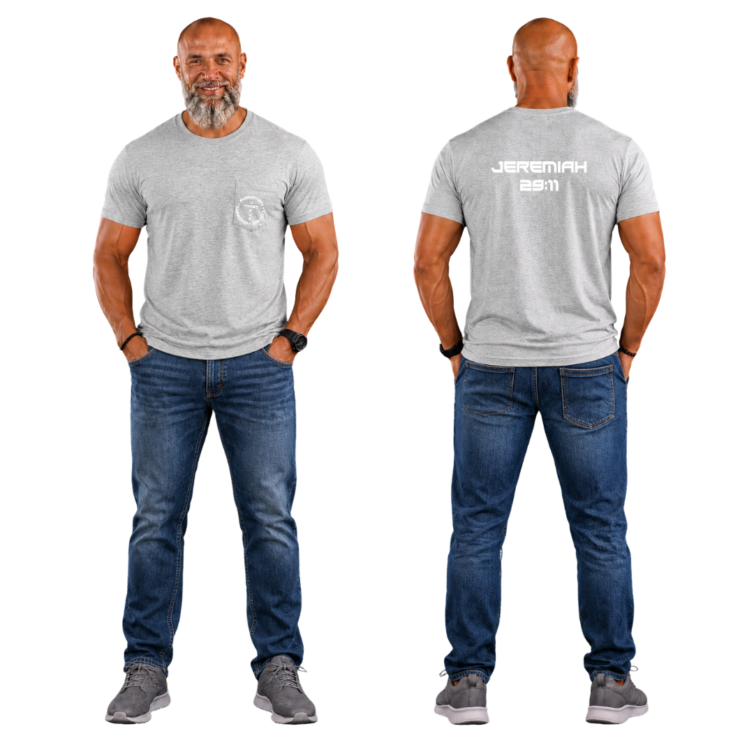 Jesus Frees - HP Pocket Cotton Men's T-Shirt - Font 143 White