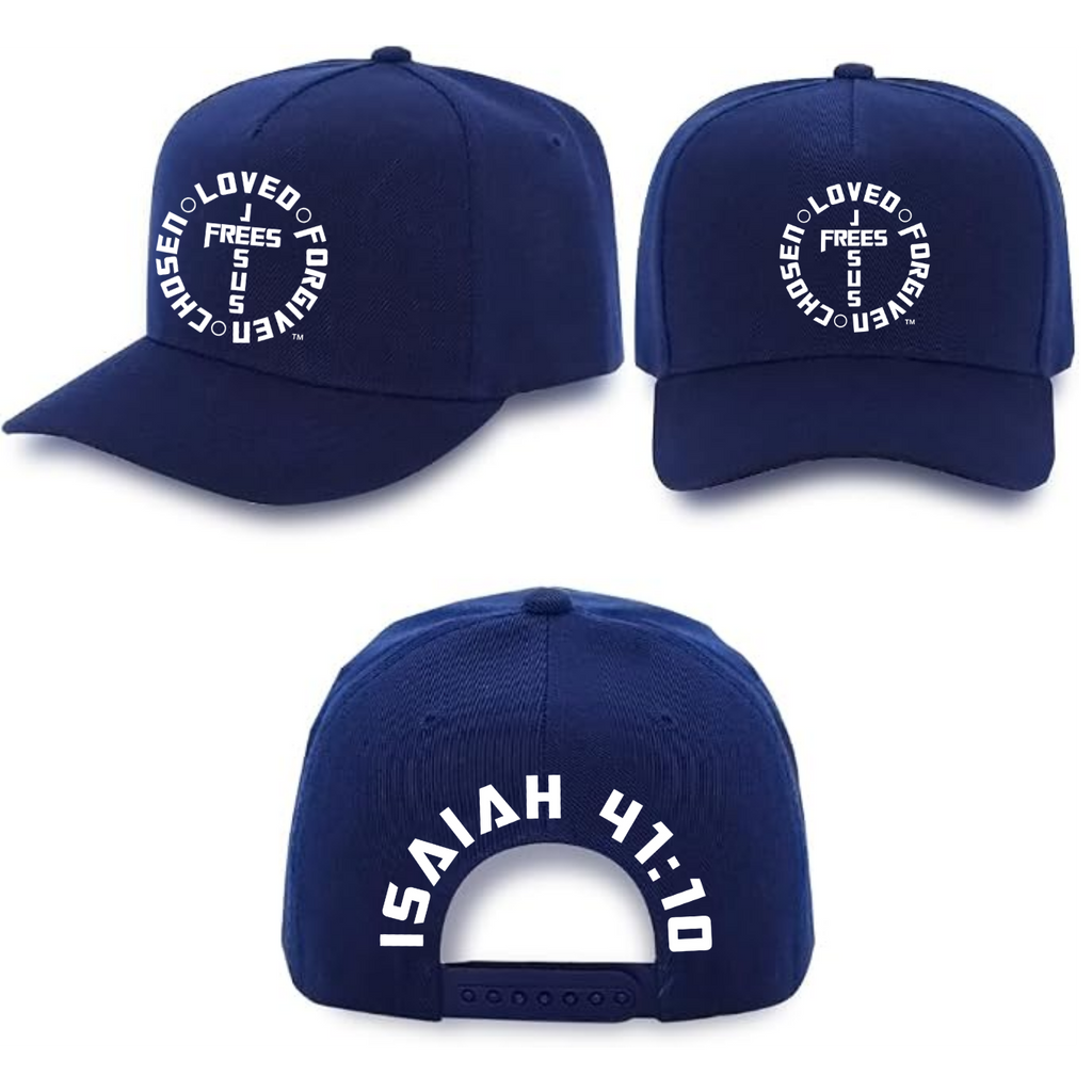 Jesus Frees - Baseball Caps for Men & Women - Black / Navy / Gray / Khaki -  Font 153 White
