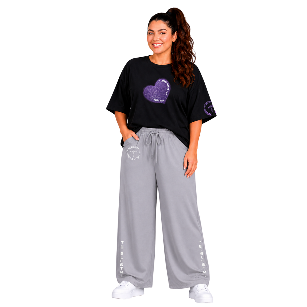 Jesus Frees - SICU Oversized Short Sleeve Women's Shirt - Hearts