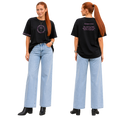 Jesus Frees - SICU Oversized Short Sleeve Women's Shirt - Font 303 White-Pink Romans 12:12