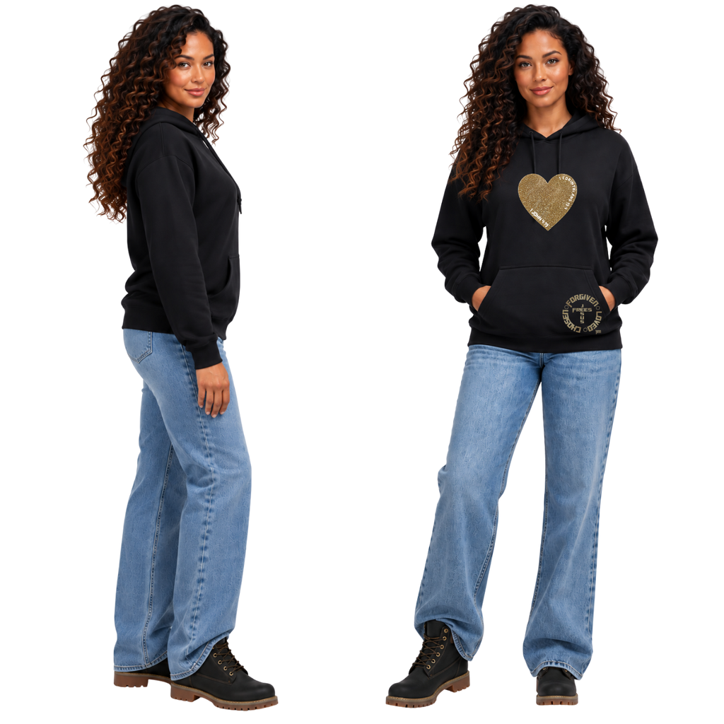 Jesus Frees™ Apparel | Women’s Scripture Hoodie | Hearts