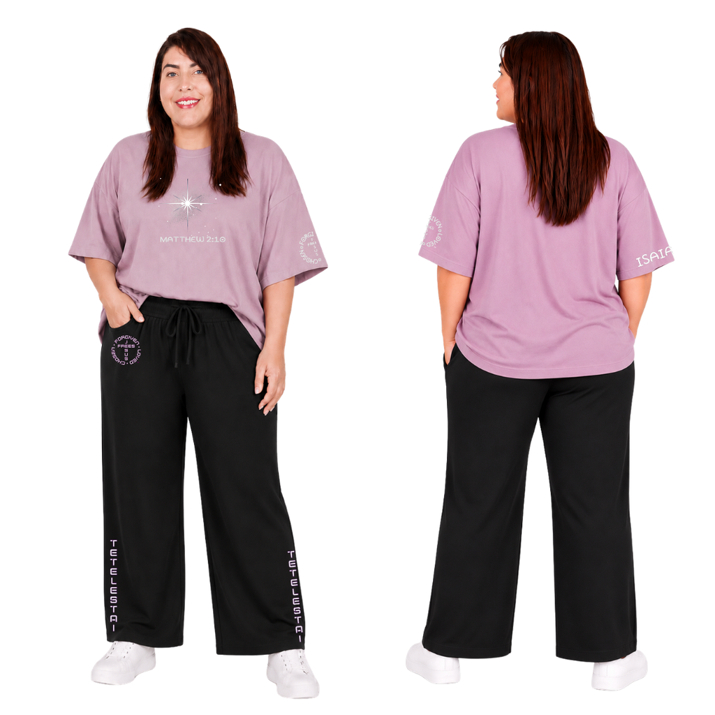 Jesus Frees - SICU Oversized Short Sleeve Women's Shirt - Font 303 Star of Bethlehem