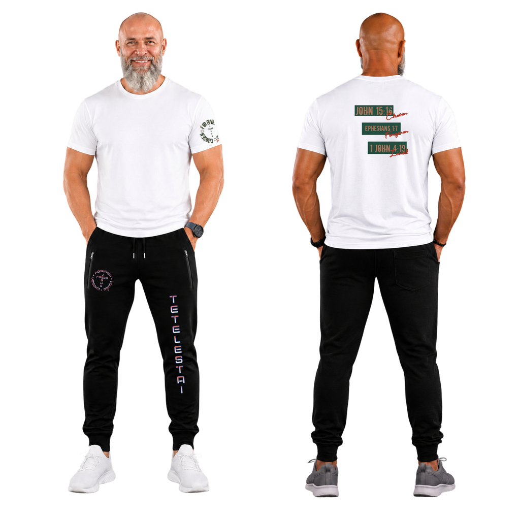 Jesus Frees™ Apparel | Men's Christian Cotton T-Shirt feat Free Chosen Forgiven Loved | G64