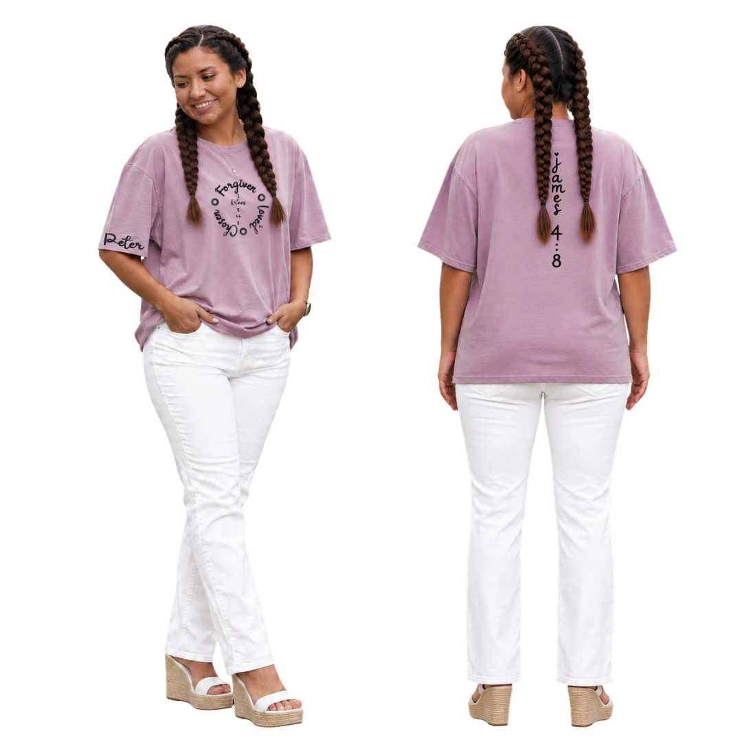 Jesus Frees - SICU Oversized Short Sleeve Women's Shirt - Font 223 Black