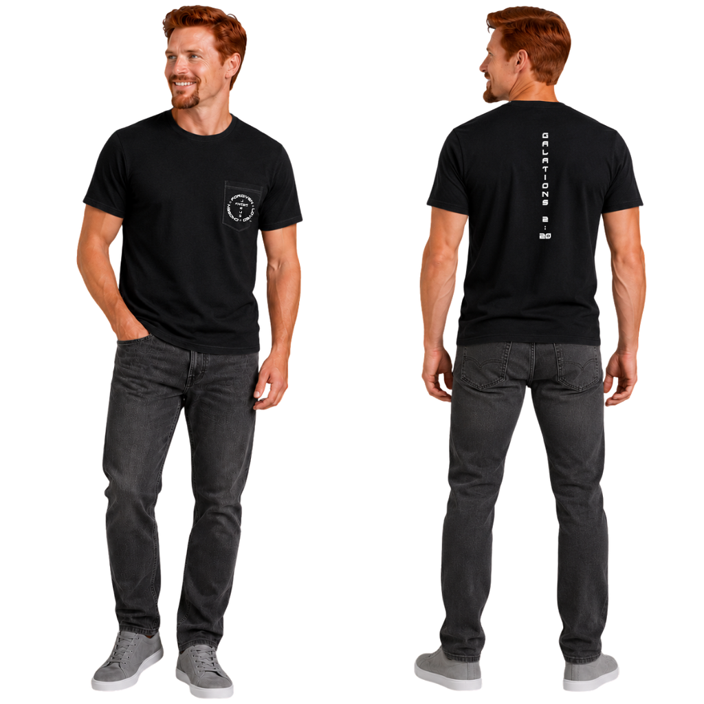 Jesus Frees - HP Pocket Cotton Men's T-Shirt - Font 143 White