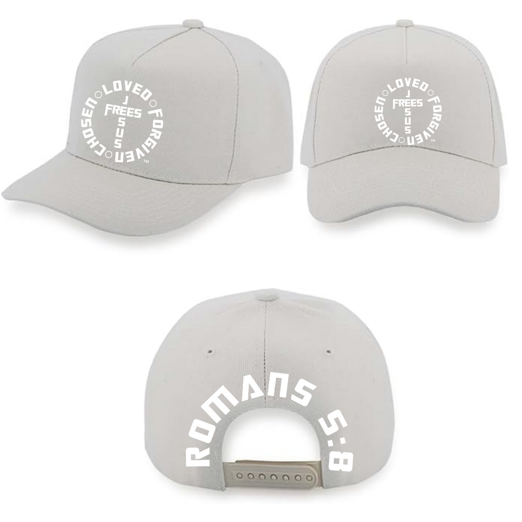 Jesus Frees - Baseball Caps for Men & Women - Pink / Beige / Blue / Red / Orange -  Font 153 White