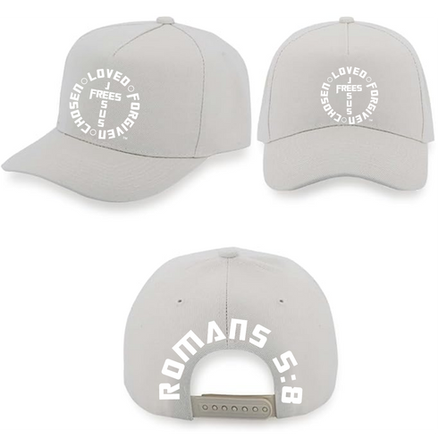 Jesus Frees - Baseball Caps for Men & Women - Pink / Beige / Blue / Red / Orange -  Font 153 White