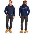 Jesus Frees™ Apparel | Men’s Navy Scripture Hoodie | Montana Bridger Mountains | 50/50