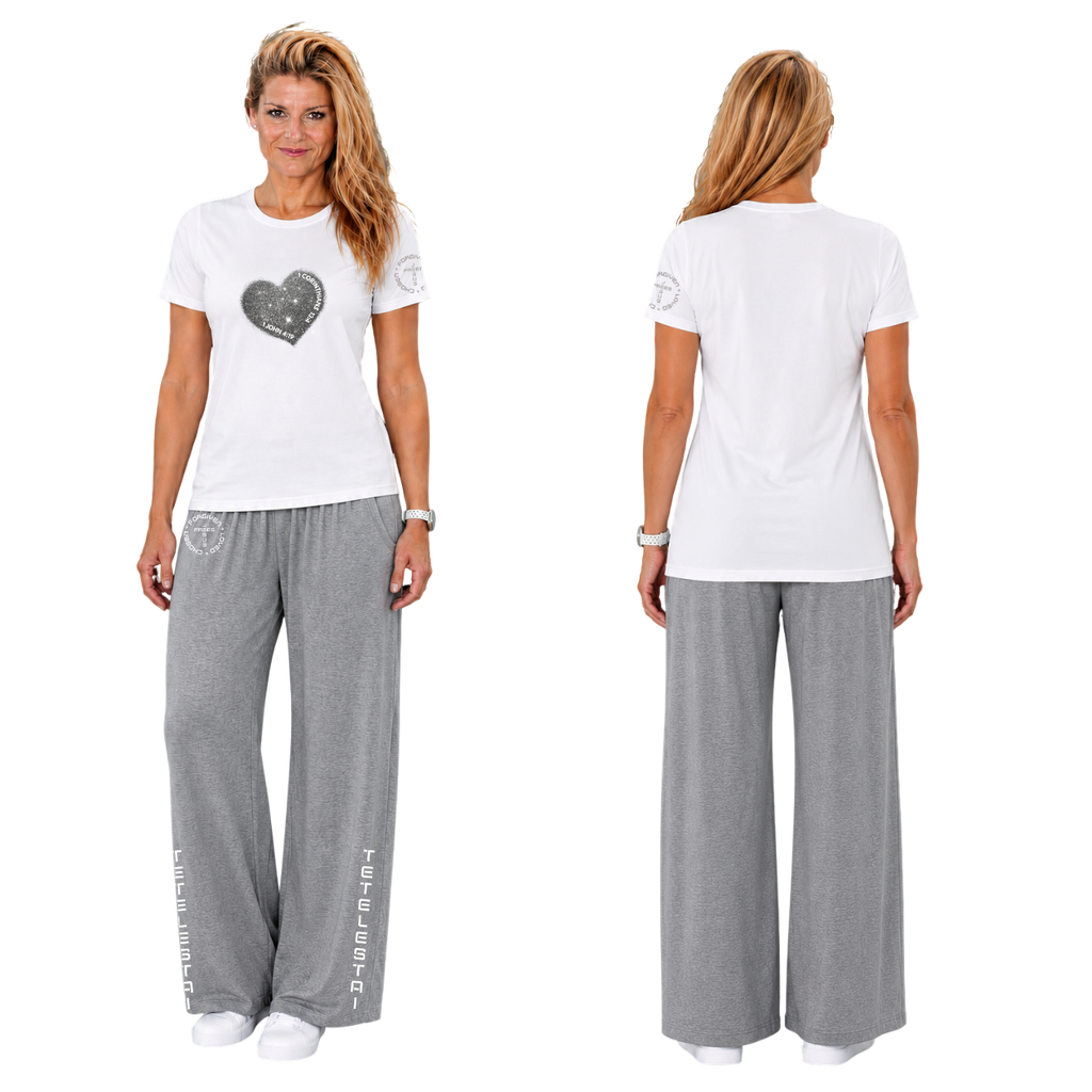 Jesus Frees - G64 Soft Style White Cotton T-Shirt - Hearts
