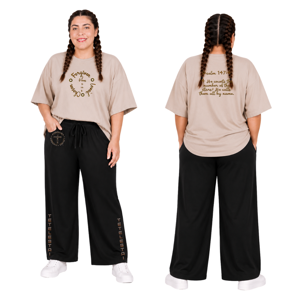 Jesus Frees - SICU Oversized Short Sleeve Women's Shirt - Font 223 Brown