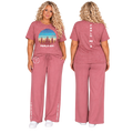 Jesus Frees™ Apparel | Women’s Plus Size Wide Leg Scripture Pants | Font 49 White | Neer