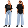Jesus Frees - SICU Oversized Short Sleeve Women's Shirt - Font 49 White Montana