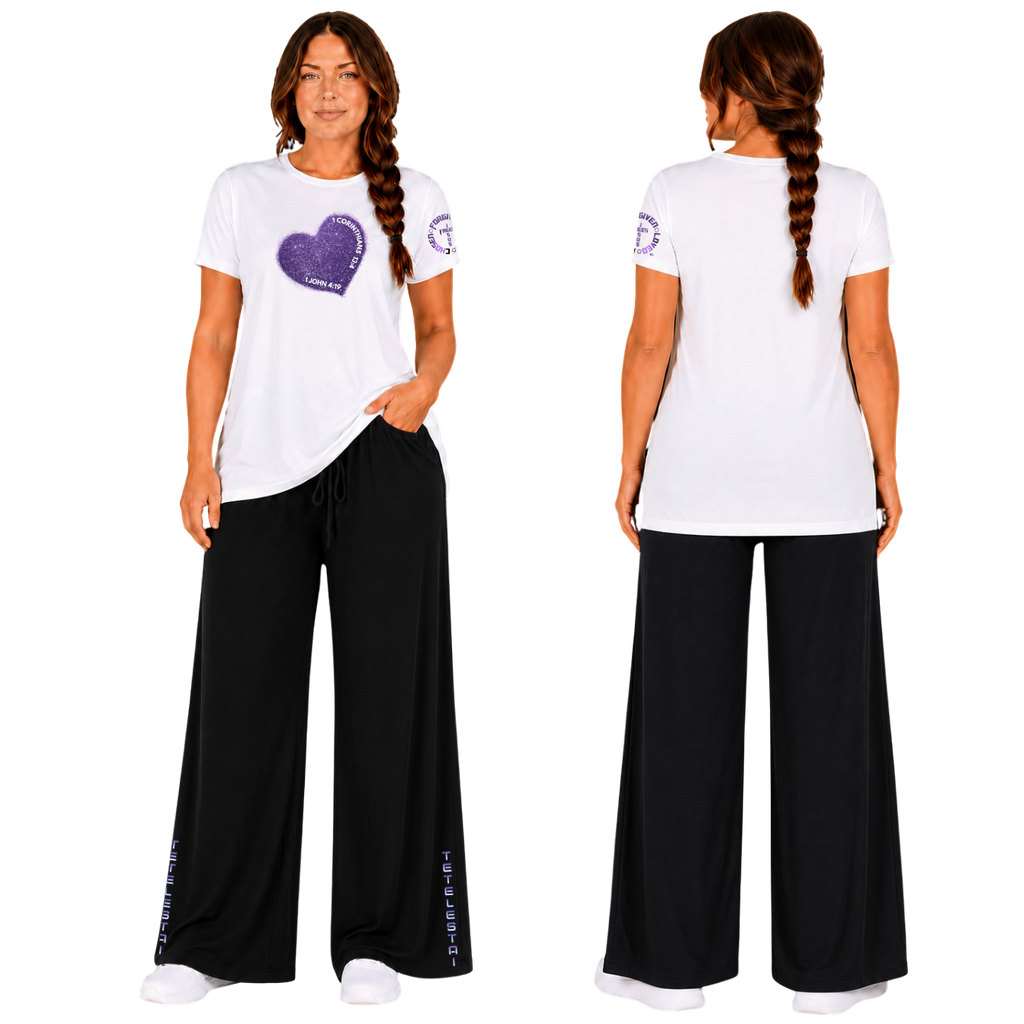 Jesus Frees - G64 Soft Style White Cotton T-Shirt - Hearts