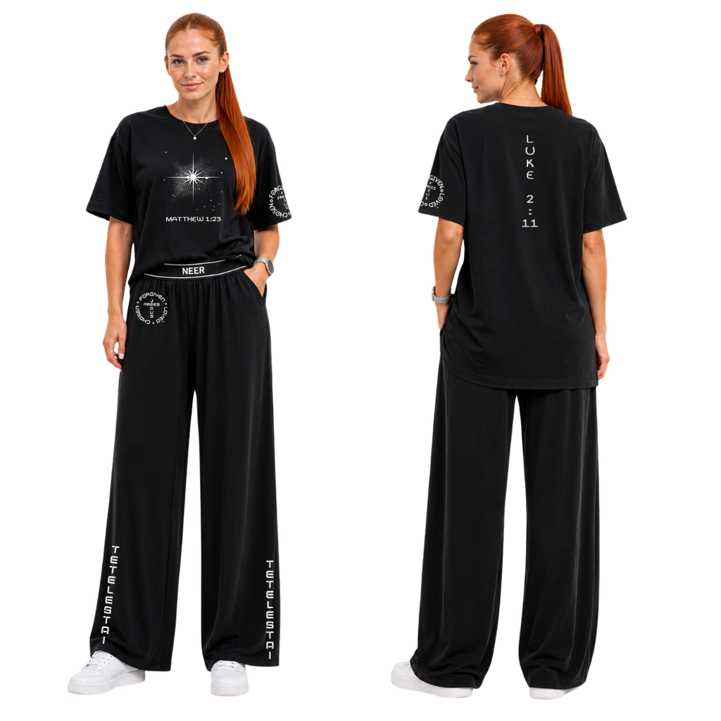 Jesus Frees - SICU Oversized Short Sleeve Women's Shirt - Font 303 Star of Bethlehem