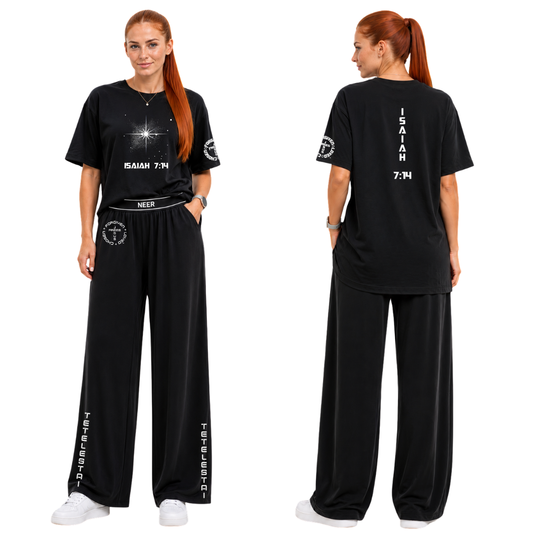 Jesus Frees - SICU Oversized Short Sleeve Women's Shirt - Font 153 Star of Bethlehem