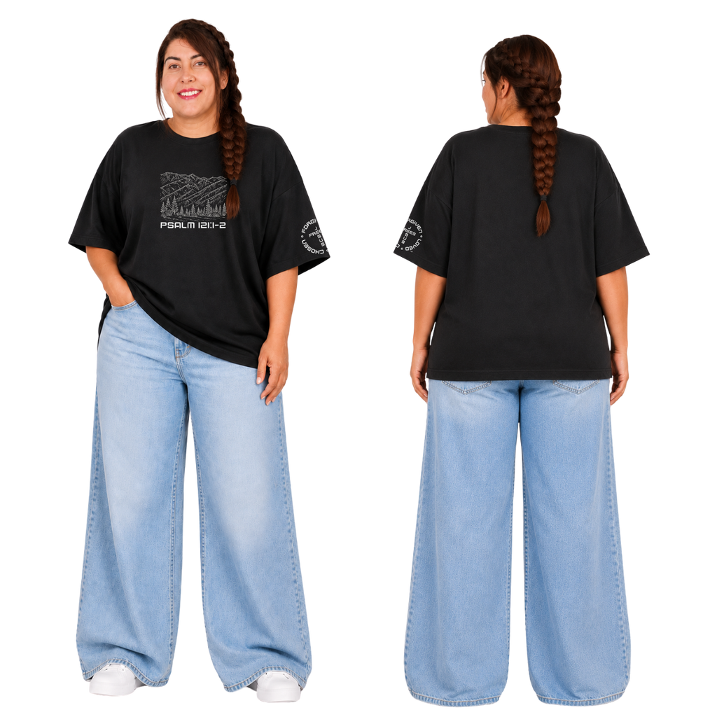 Jesus Frees - SICU Oversized Short Sleeve Women's Shirt - Font 49 White Montana
