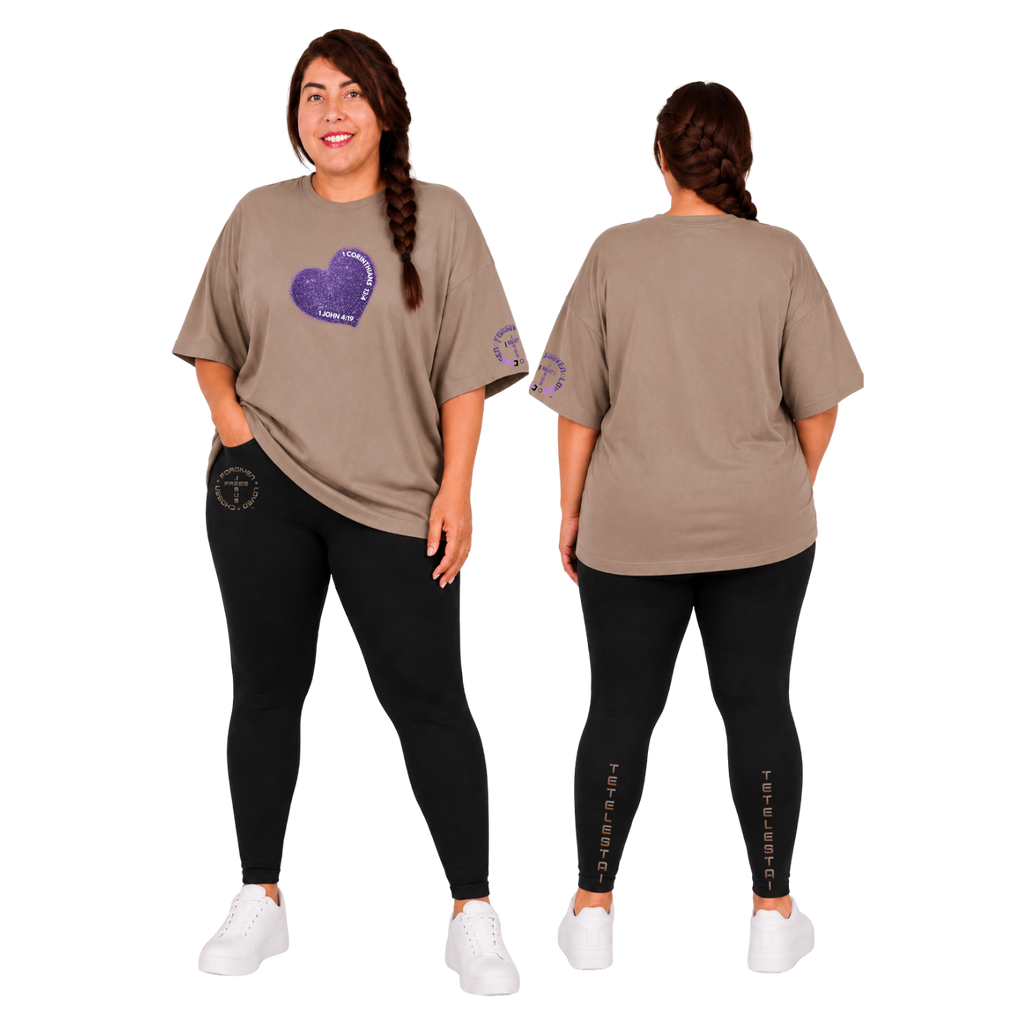 Jesus Frees - SICU Oversized Short Sleeve Women's Shirt - Hearts