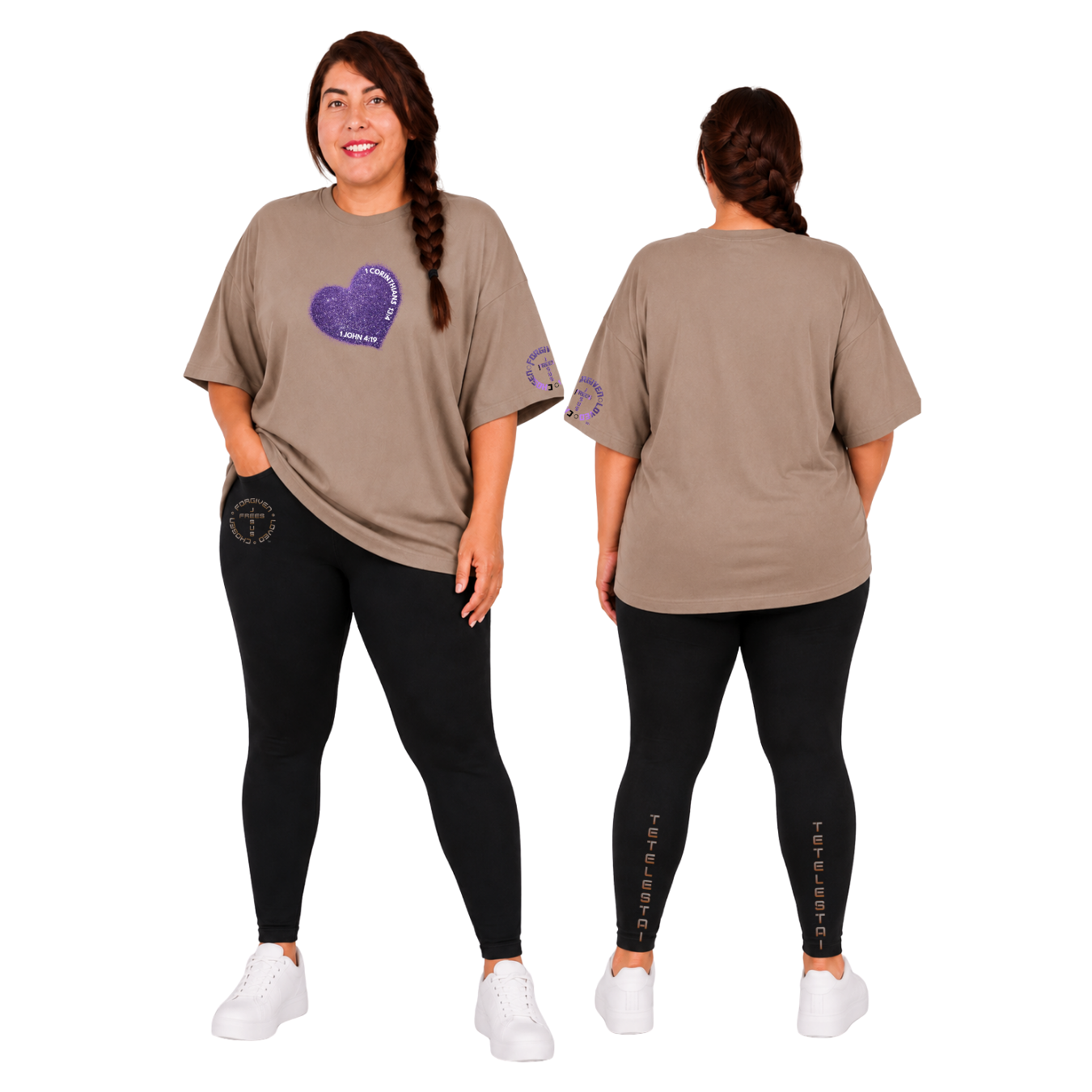 Jesus Frees - SICU Oversized Short Sleeve Women's Shirt - Hearts