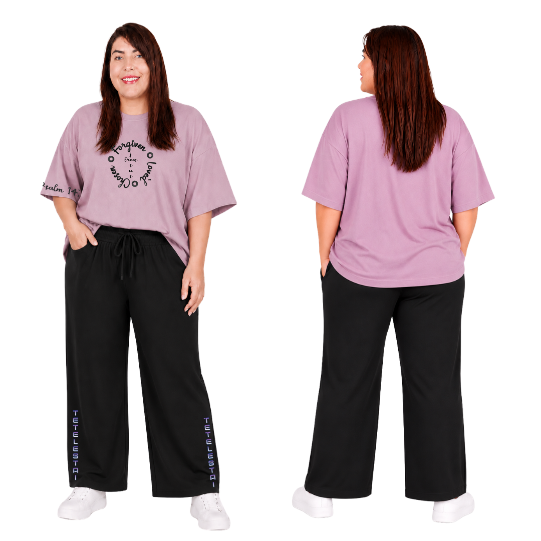 Jesus Frees - SICU Oversized Short Sleeve Women's Shirt - Font 223 Black