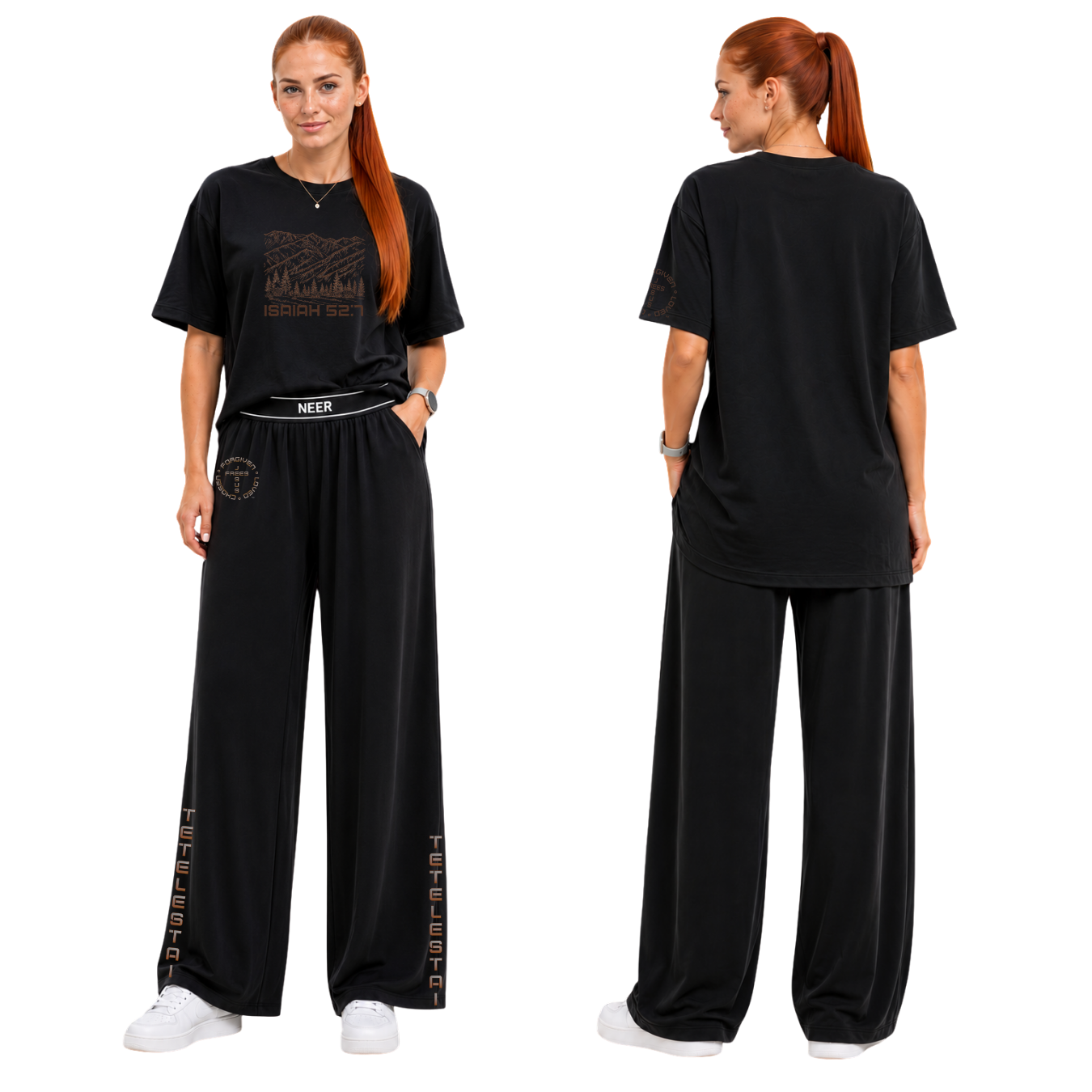 Jesus Frees - SICU Oversized Short Sleeve Women's Shirt - Font 49 Brown Montana