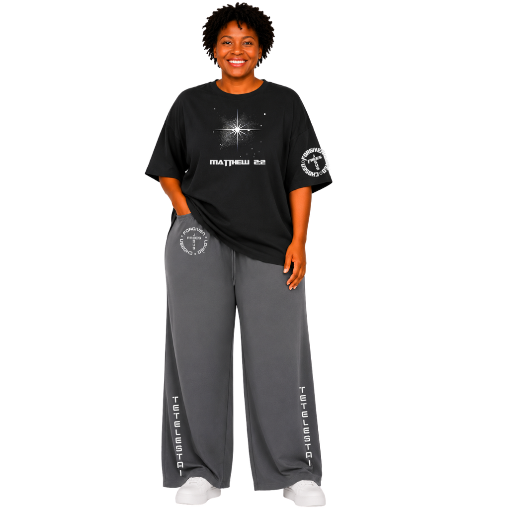Jesus Frees - SICU Oversized Short Sleeve Women's Shirt - Font 153 Star of Bethlehem