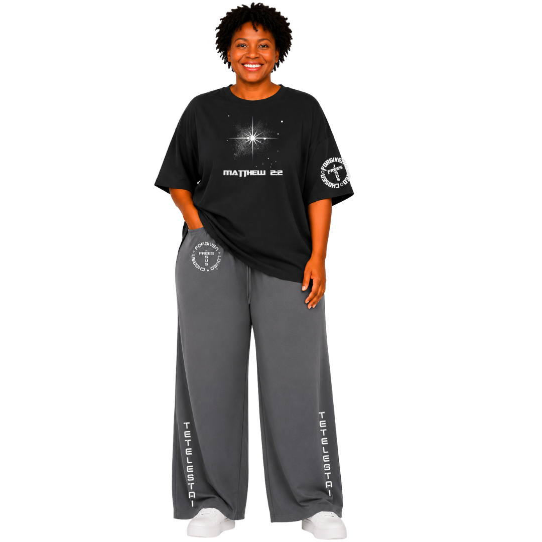 Jesus Frees - SICU Oversized Short Sleeve Women's Shirt - Font 153 Star of Bethlehem