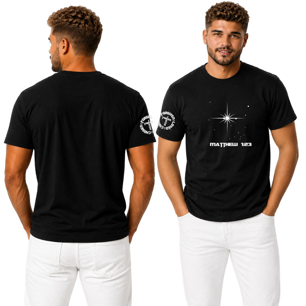 Jesus Frees - G20 Ultra Cotton Men's T-Shirt - Font 153 Star of Bethlehem