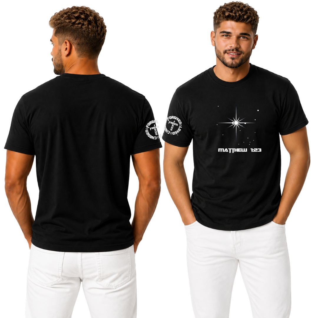 Jesus Frees - G20 Ultra Cotton Men's T-Shirt - Font 153 Star of Bethlehem