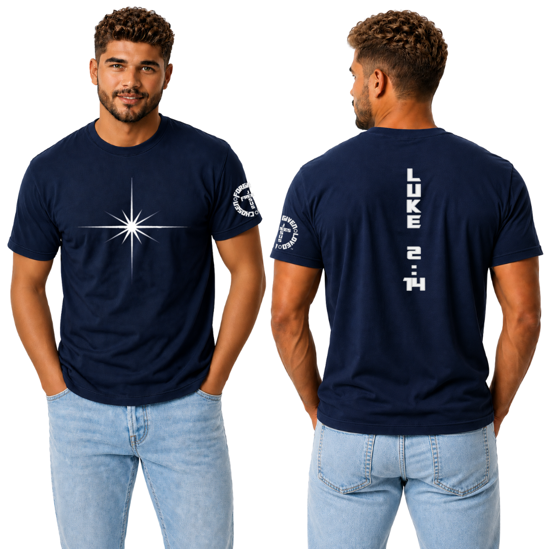 Jesus Frees - G20 Ultra Cotton Men's T-Shirt - Font 153 Star of Bethlehem