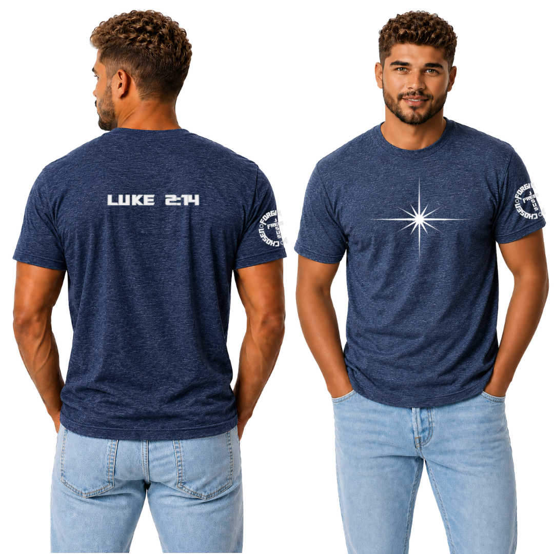 Jesus Frees - G20 Ultra Cotton Men's T-Shirt - Font 153 Star of Bethlehem