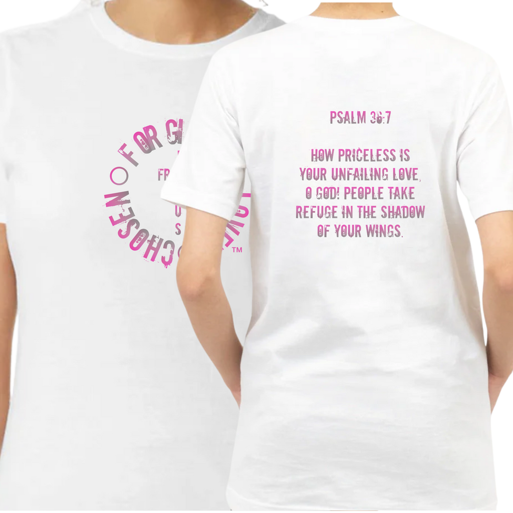 Jesus Frees - G64 Soft Style White Cotton Women's T-Shirt - Font 60 Pink Gray Fade