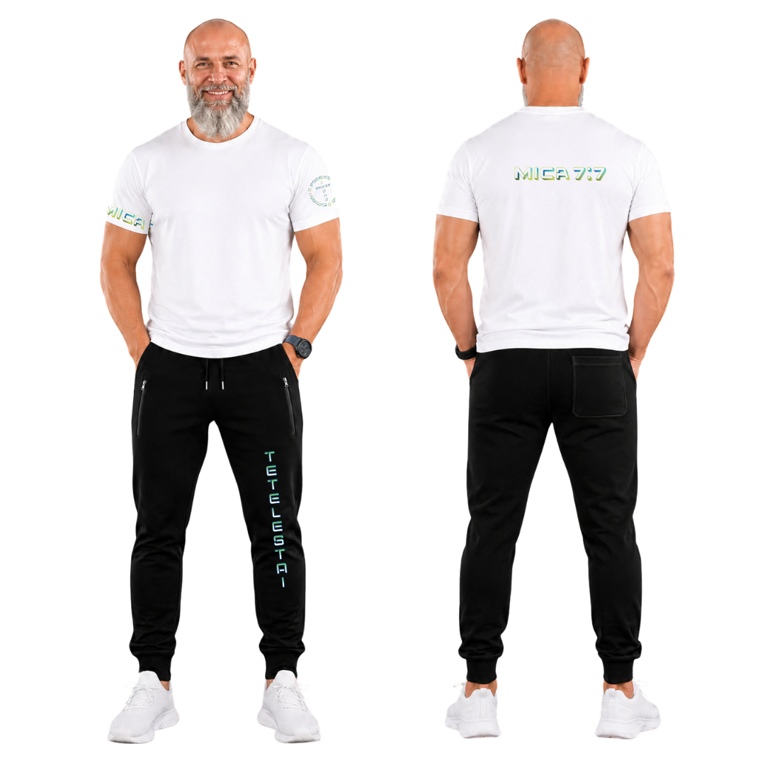 Jesus Frees | G64 Soft Style Men's White Cotton T-Shirt | Font 126 Neon | Micah 7:7